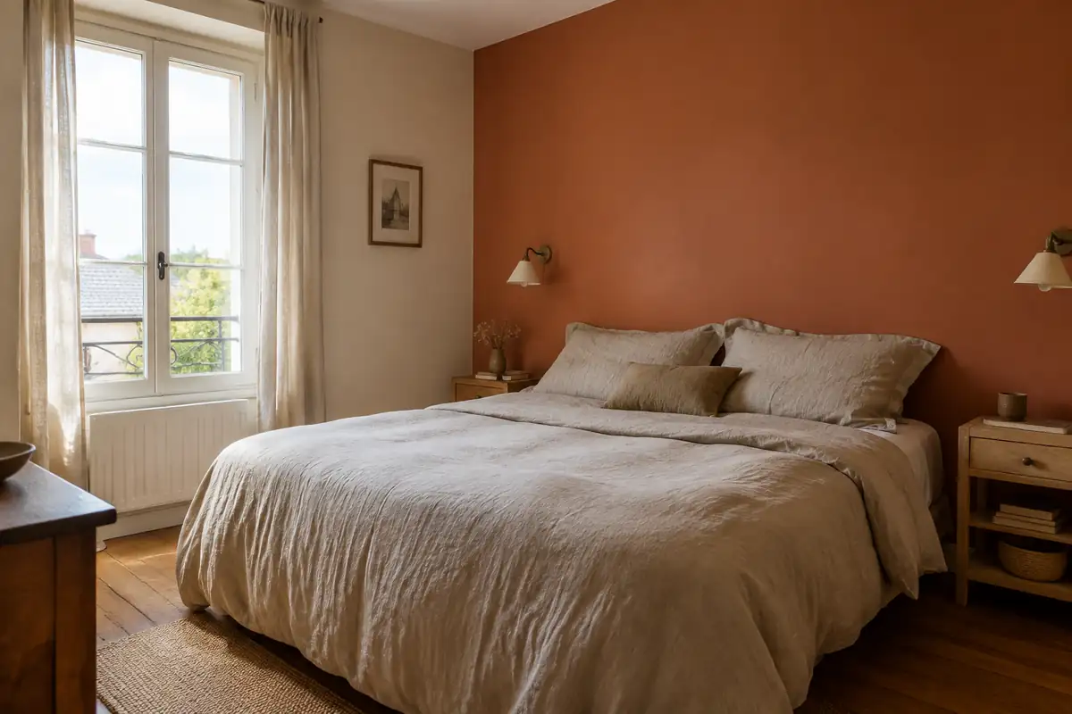 Chambre terracotta et beige : ce que le duo devient avec les années, et où mettre chaque couleur