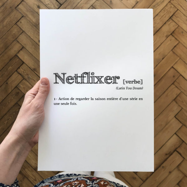 Netflix affiche définition L'Atelier Typodeco