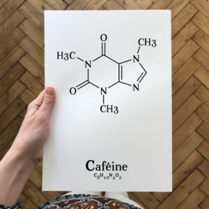 affiche-molecule-cafeine-L'Atelier Typodeco