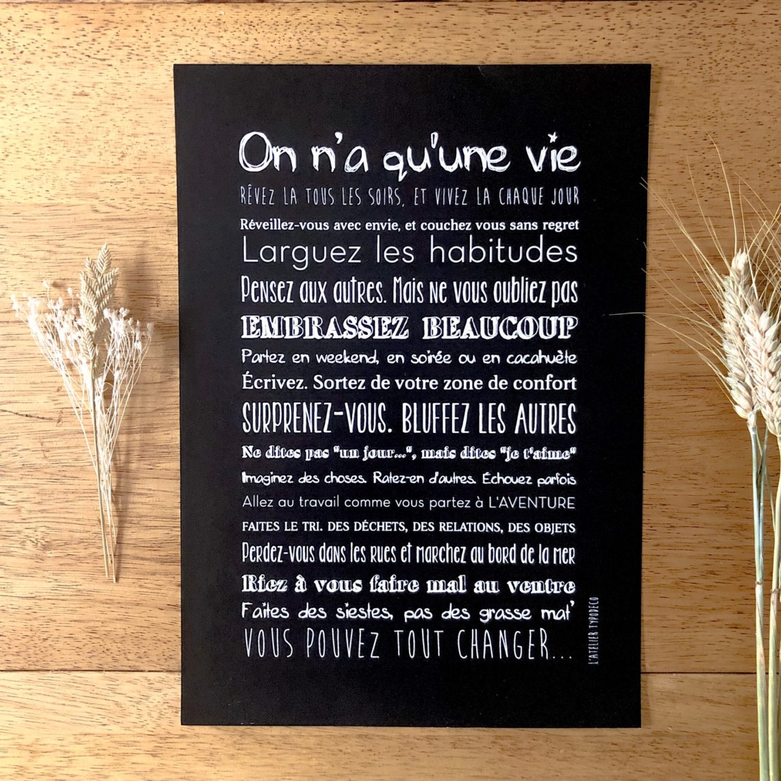 Affiche Règles Bonheurs Et Citations De Famille Latelier Typodeco 5715