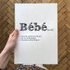 Affiche définition Bébé
